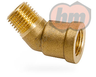 (104823) 45°-os könyök, kG1/4" x bG1/4" (réz)