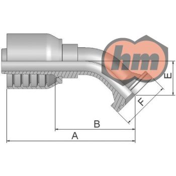  (16F73-24-24-1P) SFS 45° 6000 psi, 1.1/2", 63,50 mm, DN50