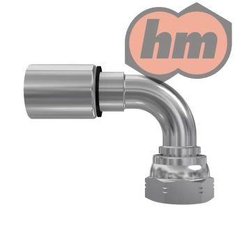   (1B248-8-8) PARKER DKR 90° könyök hollanderes szerelvény, BSPP menettel 60°-os kúppal, 1SN, 2SN tömlőhöz