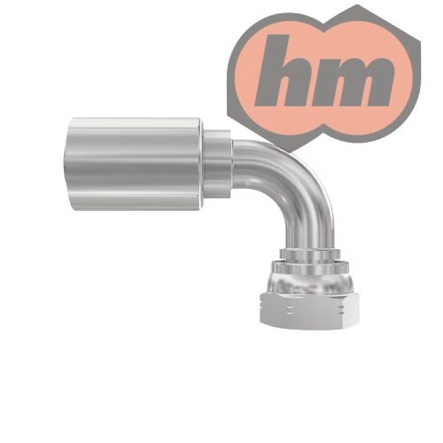 (1B270-10-10) PARKER DKR 90° könyök hollanderes tömlő szerelvény, BSP menetes, 3W, 4SP tömlőkhöz