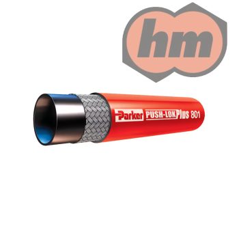   (801PLUS-10-RED-RL) PARKER 801PLUS Push-Lok tömlő, papírdobra tekert egész tekercsben, piros