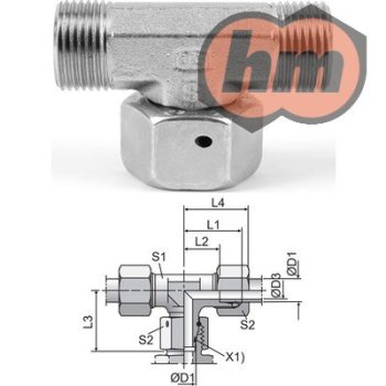 (ET20SCF) T-csatlakozó rátét hollanderes