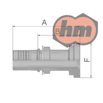 (K1547-48-48) Parker fitting SAE 61 kód - egyenes